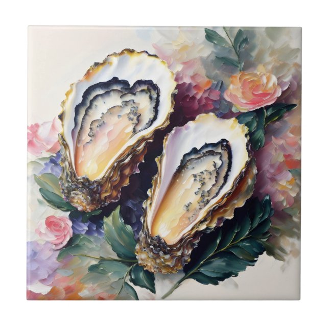Carreau Oyster Floral Art (Devant)