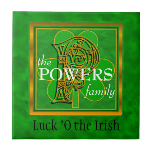 Carreau P "La chance de l'irlandais" Famille tuile monogra