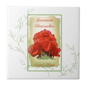 Carreau Pack de graines de géranium d'aquarelle
