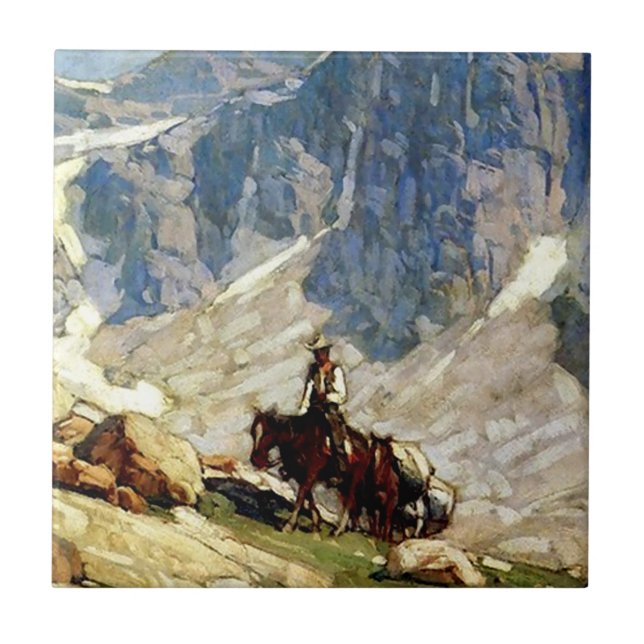 Carreau « Packin’ In » : Art occidental d'Edgar Payne (Devant)