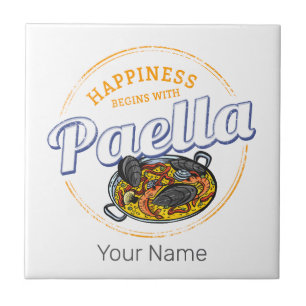 Carreau Paella Snack Vintage Espagne Poêle à Paella Souven