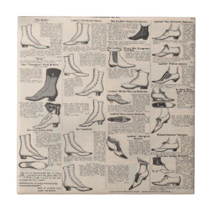 Carreau Page de catalogue de chaussures pour dames ancienn