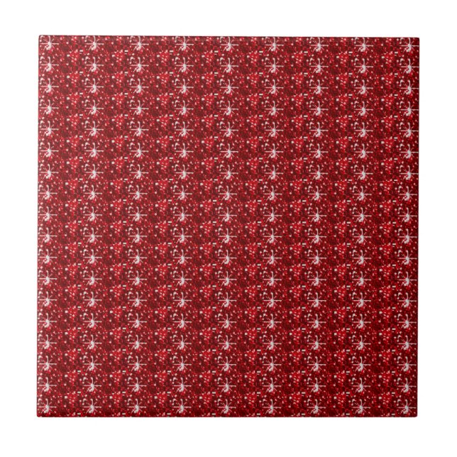 Carreau Pailleté Rouge Foncé (Devant)