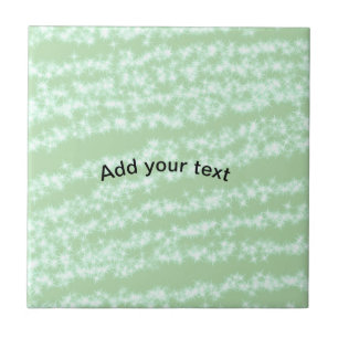Carreau Paillettes pastel vert scintillement nom texte boh