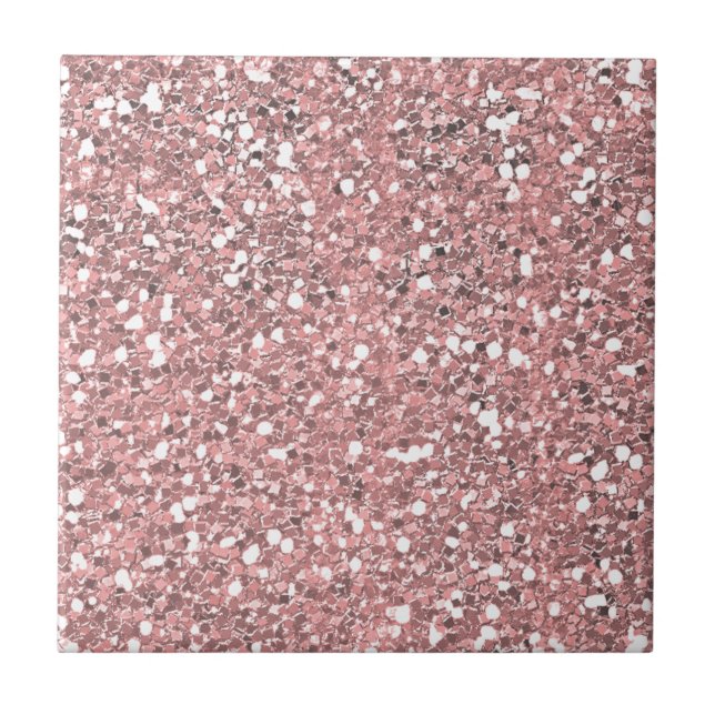 Carreau Paillettes Rose Scintillement (Devant)