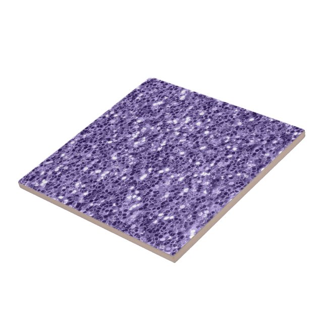 Carreau Paillettes violet ultra violet (Côté)
