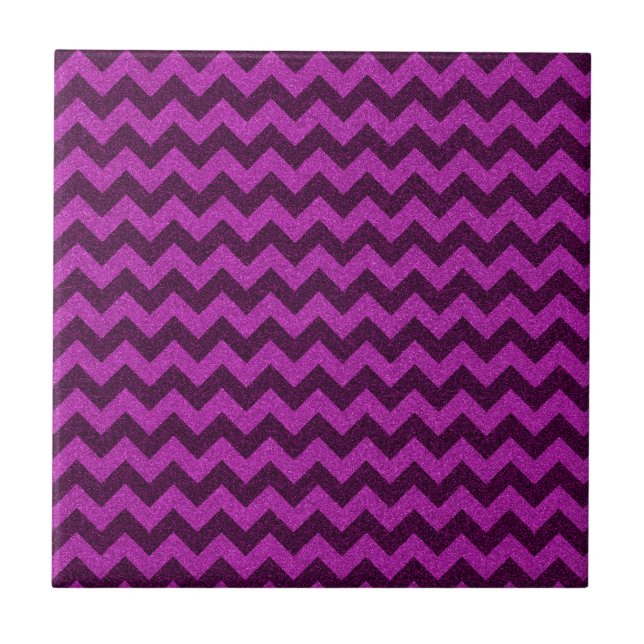 Carreau Paillettes Zig Zag Violet (Devant)