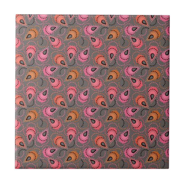 Carreau Paisley motif. (Devant)
