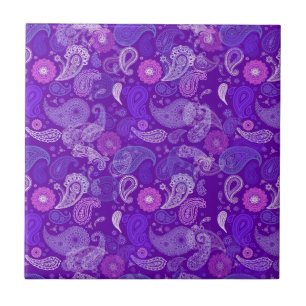 Carreau Paisley violet