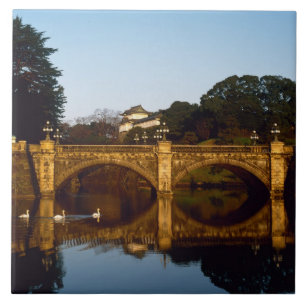 Carreau Palais impérial, pont Nijubashi, Tokyo, Japon