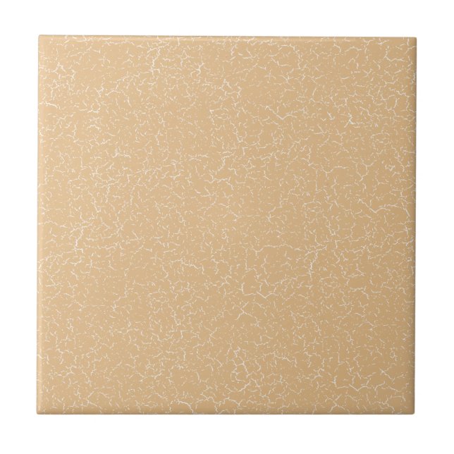 Carreau Pale Gold Cracker Glaze Solid Color Tile (Devant)