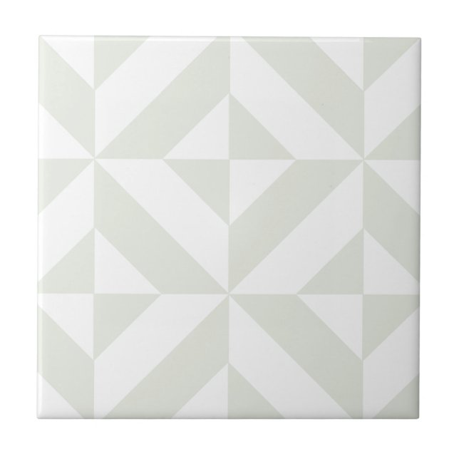 Carreau Pale Gray Geometric Deco Cube Pattern (Devant)