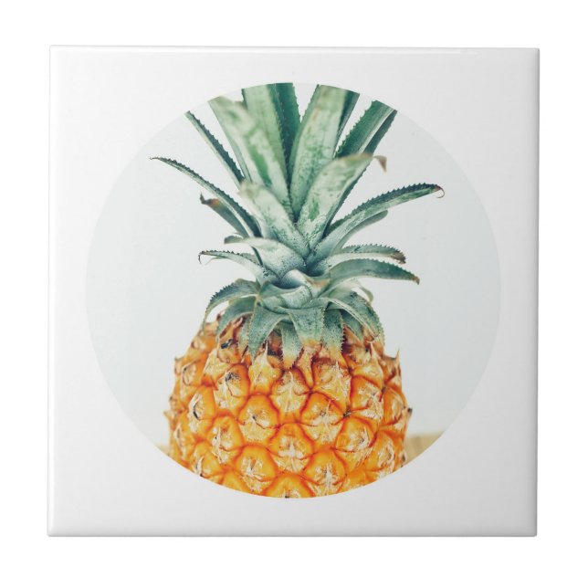 Carreau Pale Green Pastel Ananas Sentiment bio (Devant)