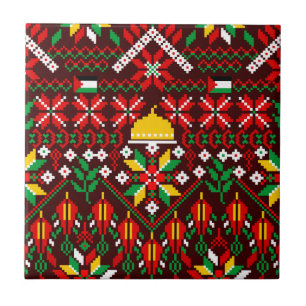 Carreau Palestine Tatreez Broderie traditionnelle