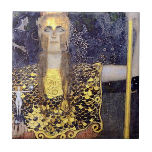 Carreau Pallas Athéna de Gustav Klimt - Art intemporel sur