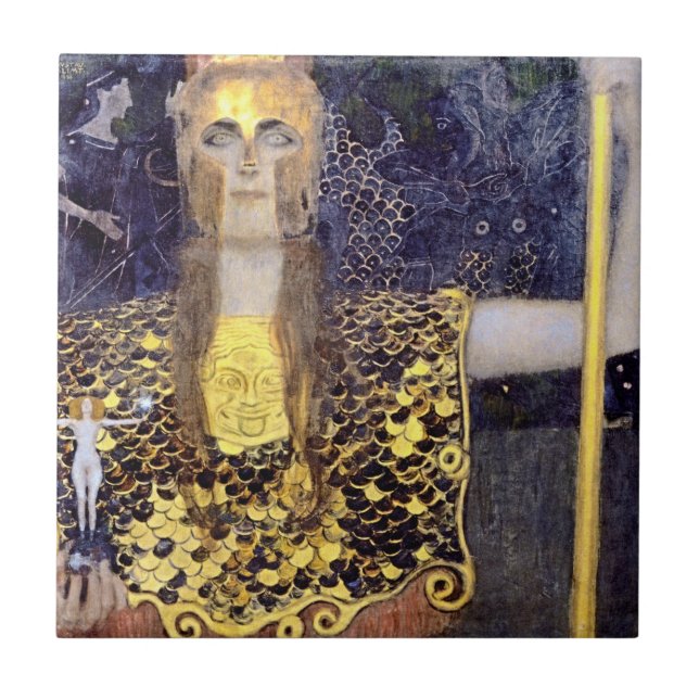 Carreau Pallas Athéna de Gustav Klimt - Art intemporel sur (Devant)