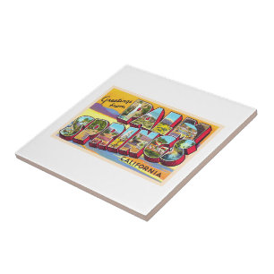 Carreau Palm Springs California CA Grande Lettre carte pos