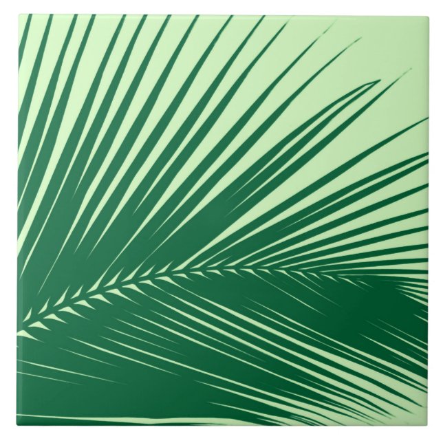 Carreau Palmette - vert d'émeraude et de chaux (Devant)