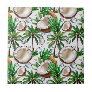 Carreau Palmiers à noix de coco Design tropical 
