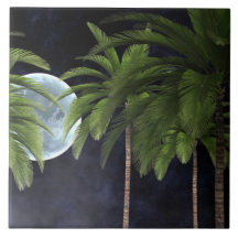 Palmiers contre la lune