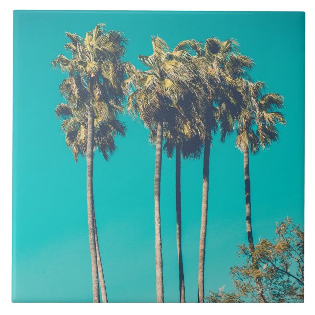 Carreau Palmiers tropicaux Californie Retro Vibe (Devant)