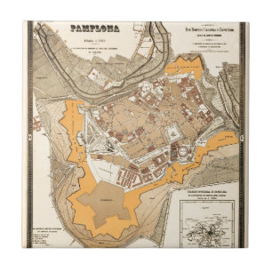Carreau Pamplona Espagne 1882