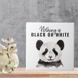 Carreau Panda Funky Moderne Noir Et Blanc Avec Citation<br><div class="desc">Panda Funky Moderne Noir Et Blanc Avec Citation</div>