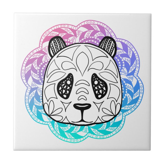 Carreau Panda Mandala (Devant)