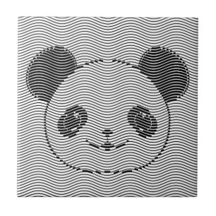Carreau Panda Porte Face Sur La Vague Motif