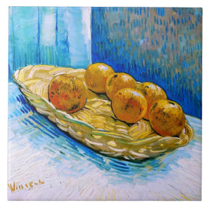 Carreau Panier avec six Oranges Van Gogh Art