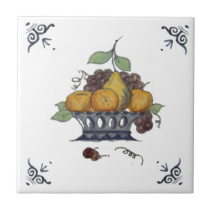 Carreau Panier de fruits de luxe Repro sur carrelage blanc