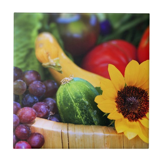 Carreau Panier de la récolte du jardin (Devant)