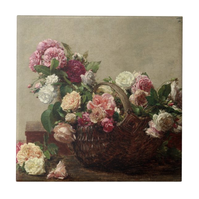 Carreau Panier de Roses - Henri Fantin-Latour (Devant)