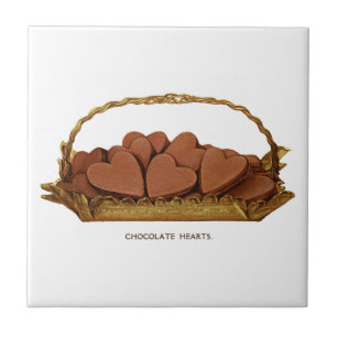 Carreau Panier vintage de Coeurs Chocolés