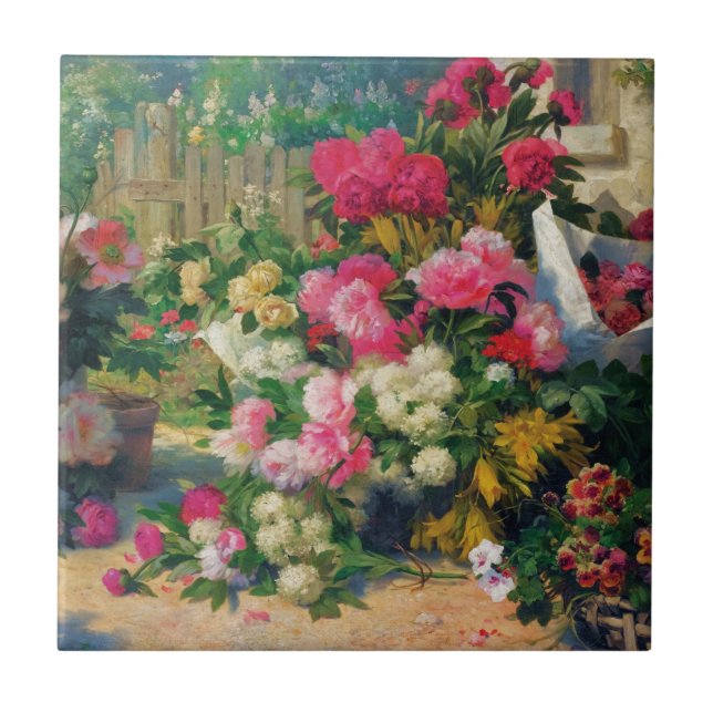 Carreau Paniers et pots de fleurs Alfred Petit Flower dans (Devant)