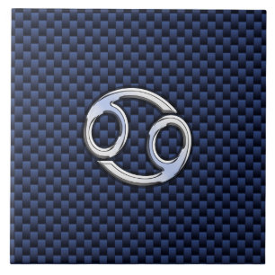 Carreau Panneau cancéreux Zodiac Navy Blue Carbon Fiber Pr