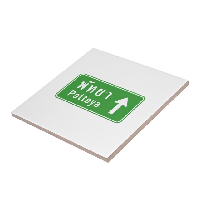 Carreau Panneau de signalisation routière Pattaya ⚠ Thaïla (Côté)