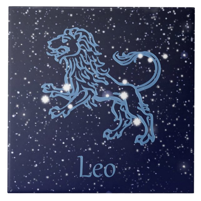 Carreau Panneau Léo Constellation et Zodiaque avec étoiles (Devant)