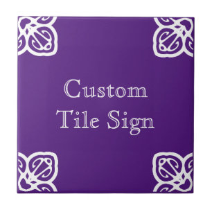 Carreau Panneau personnalisé - Espagnol blanc sur violet