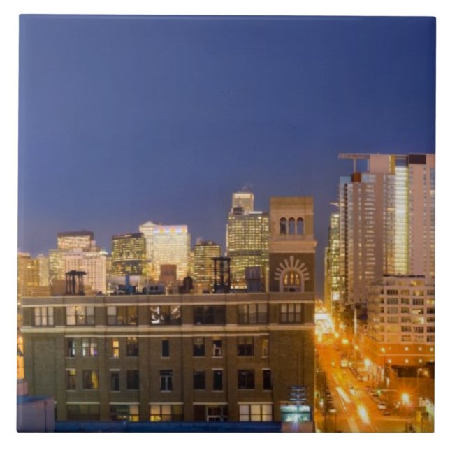 Carreau panorama de Chicago, Illinois, pris depuis West Lo (Devant)
