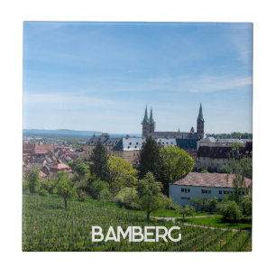Carreau Panorama de la vieille ville historique de Bamberg