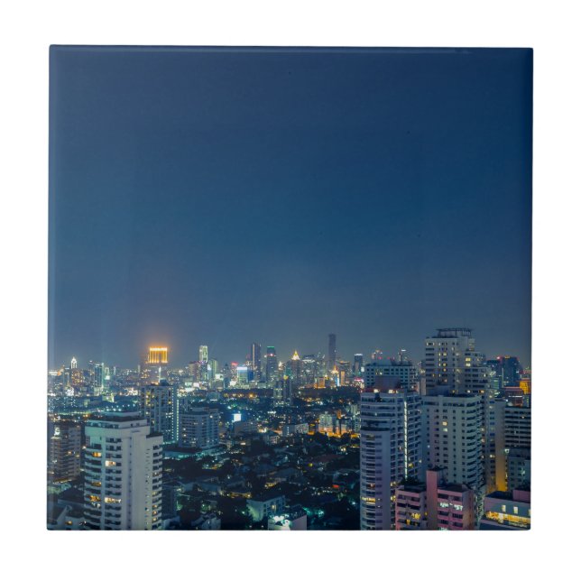 Carreau Panorama nocturne de Bangkok (Devant)