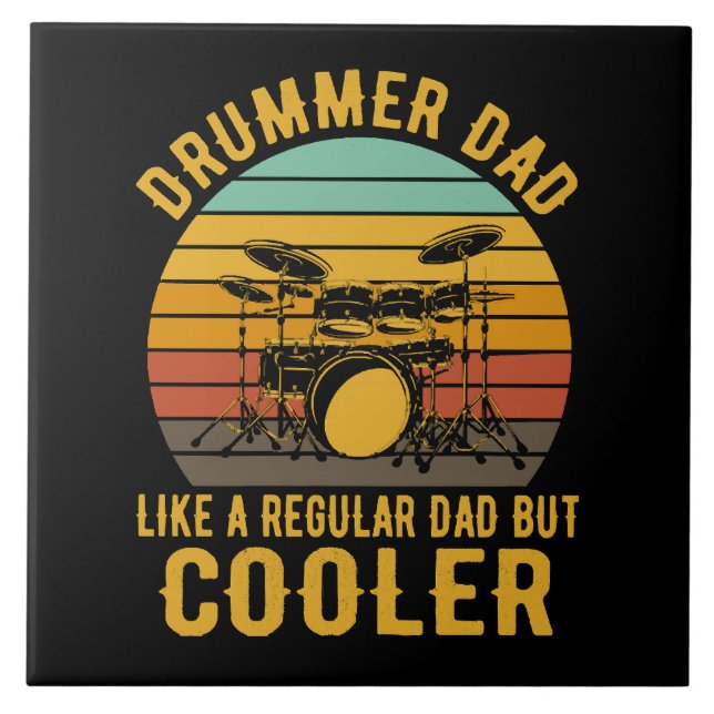 Carreau Papa batteur comme un papa normal mais plus cool (Devant)