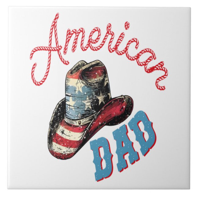 Carreau Papa Cowboy American Dad  (Devant)