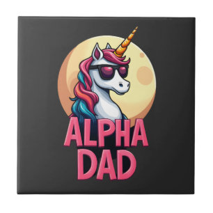 Carreau Papa licorne drôle Laufey hommes Fête des Pères No