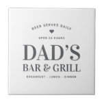 Carreau Papa's Bar & Grill Ouvert 24h/24 sur mesure<br><div class="desc">Papa's Bar & Grill Ouvert 24H/24 Carrelage céramique personnalisé</div>