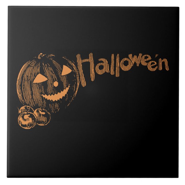 Carreau Papa's Posse of Halloween Jack o Lanterns (Devant)