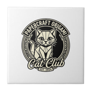 Carreau Papercraft Origami Chat Drôle Chat Graphique - Pap