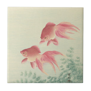 Carreau Papier à bois japonais Vintage Goldfish