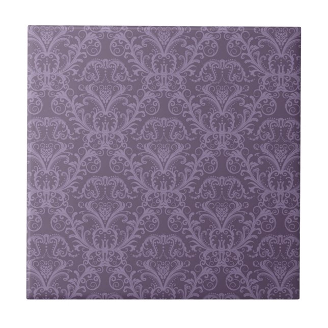 Carreau Papier peint à fleurs mauves 2 (Devant)